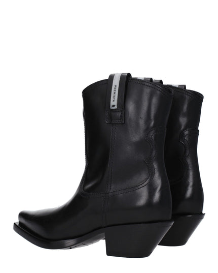 Premiata Black Leather Ankle Boots