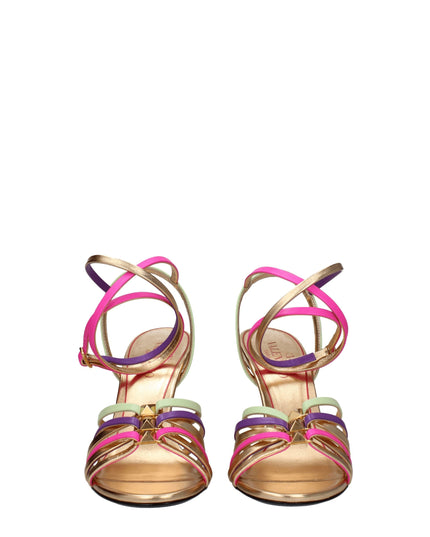 Valentino Garavani Multicolor Leather Stiletto Heel Sandals