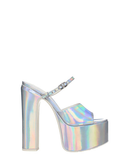 Valentino Garavani Gray Leather Platform Sandals