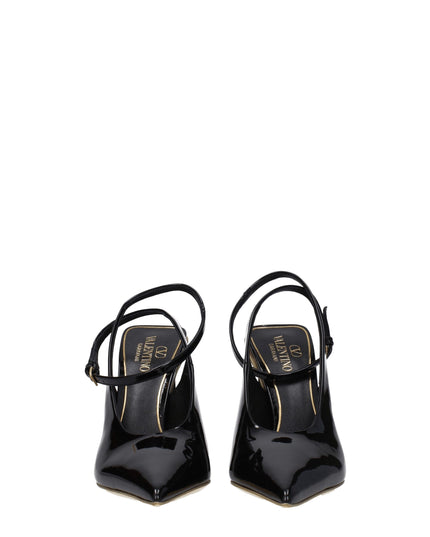 Valentino Garavani Black Leather Sandals