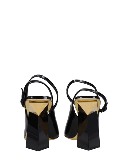 Valentino Garavani Black Leather Sandals