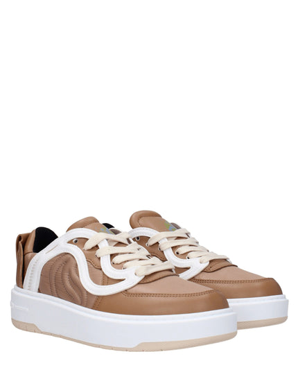 Stella McCartney Brown Fabric Chunky Sneakers