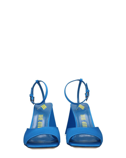 The Attico Blue Satin Stiletto Heel Sandals