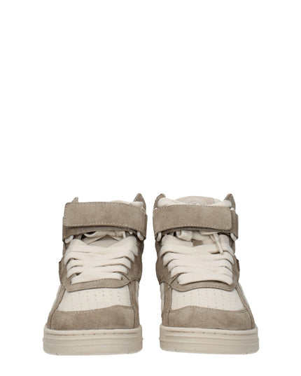 Palm Angels Beige Leather High Top Sneakers