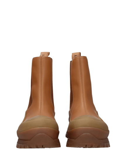Stella McCartney Brown Leather Ankle Boots