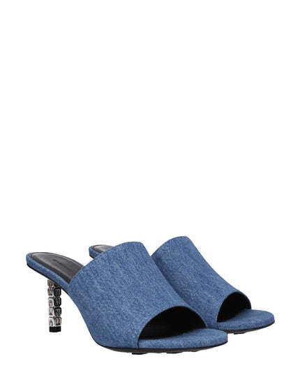 Givenchy Blue Fabric Platform Sandals