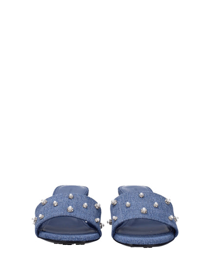 Givenchy Blue Fabric Flat Sandals