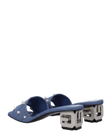 Givenchy Blue Fabric Flat Sandals