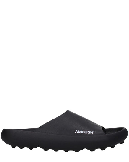 Ambush Black Cotton Slippers