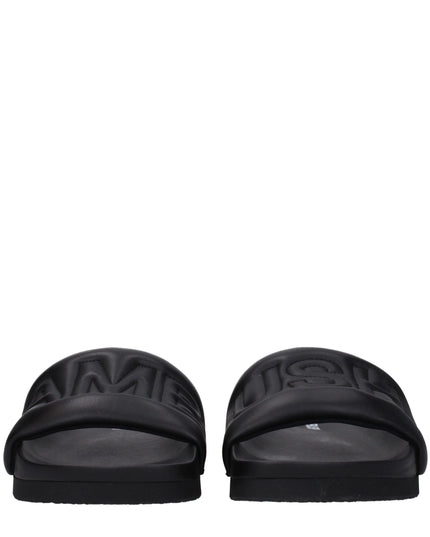 Ambush Black Leather Slippers