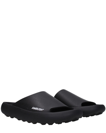 Ambush Black Cotton Slippers
