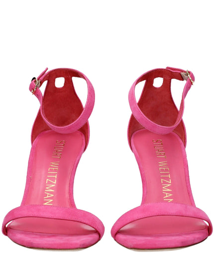 Stuart Weitzman Pink Leather Stiletto Heel Sandals