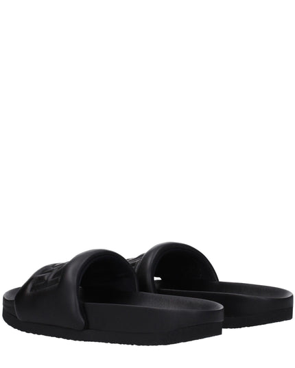 Ambush Black Leather Slippers