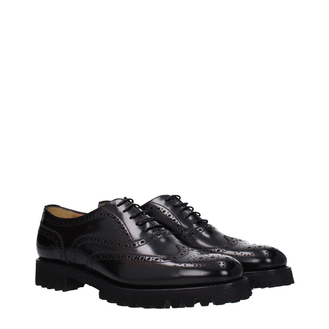 Church's Black Leather Oxfords And Derbies