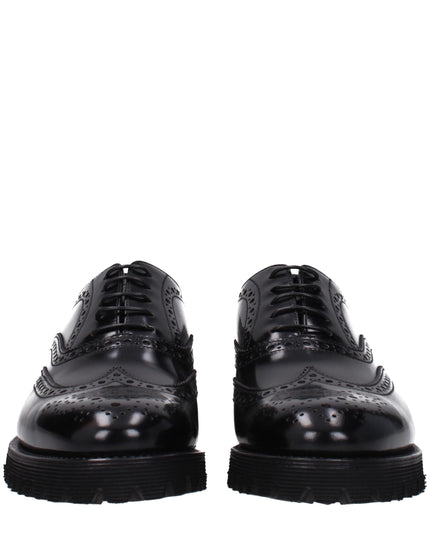 Church's Black Leather Oxfords And Derbies