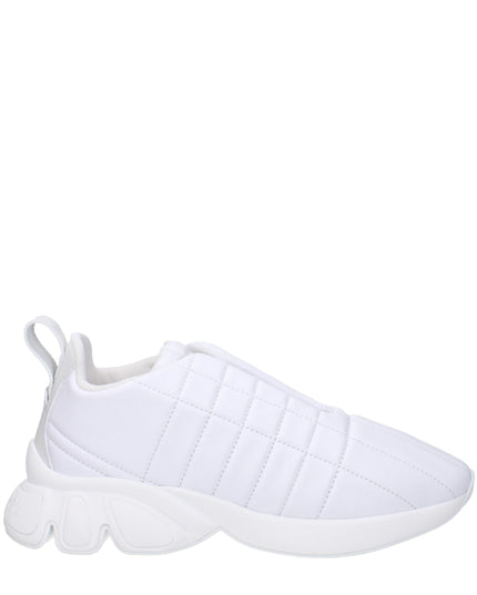 Burberry White Leather Sneakers