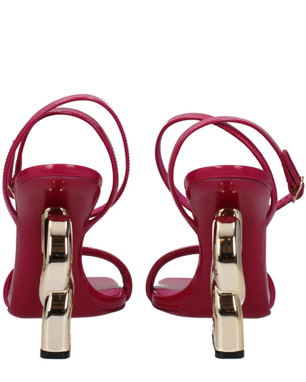 Dolce & Gabbana Pink Leather Stiletto Heel Sandals