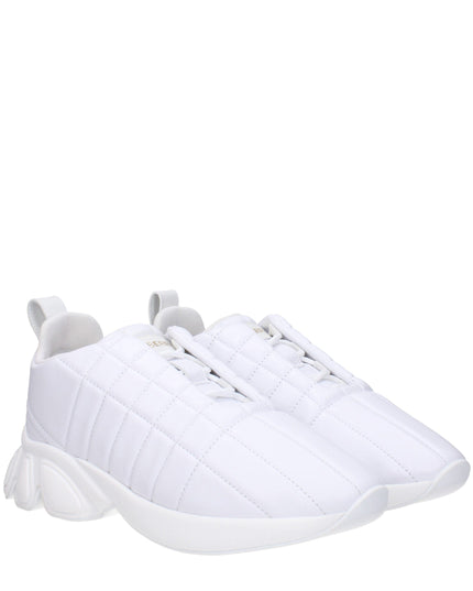 Burberry White Leather Sneakers