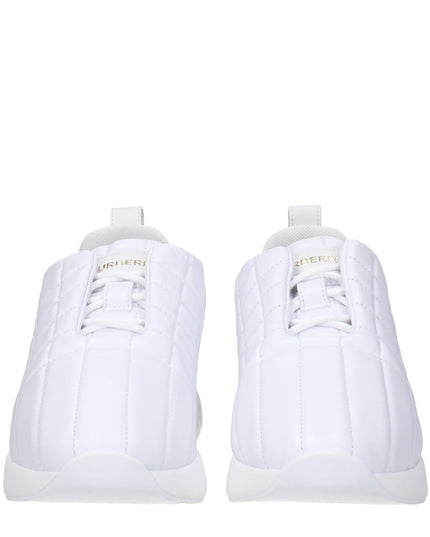 Burberry White Leather Sneakers