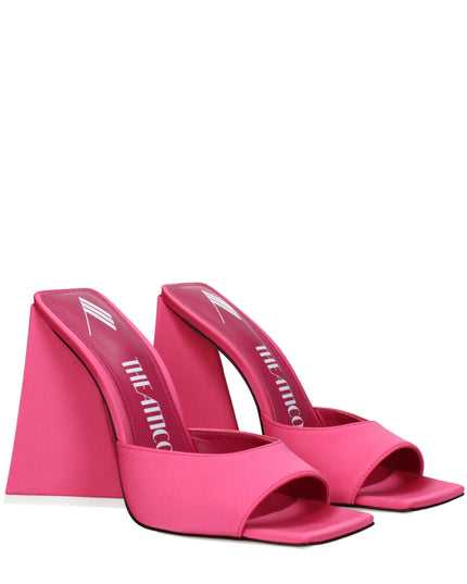 The Attico Pink Fabric Platform Sandals