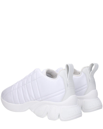 Burberry White Leather Sneakers