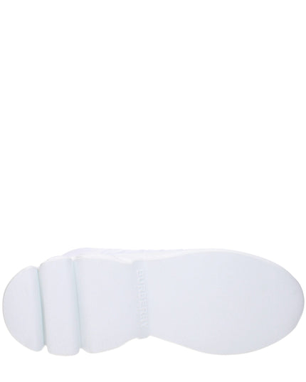 Burberry White Leather Sneakers