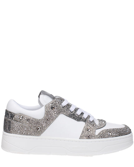 Jimmy Choo White Leather Chunky Sneakers