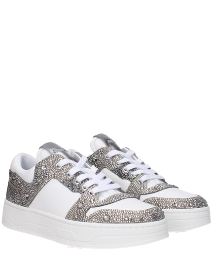 Jimmy Choo White Leather Chunky Sneakers