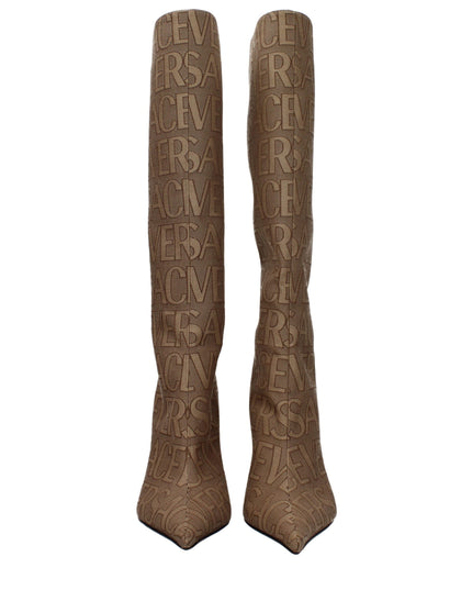 Versace Beige Fabric Boots