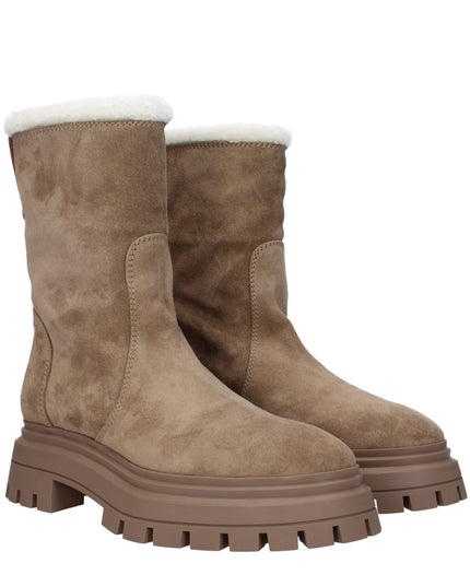 Stuart Weitzman Beige Leather Ankle Boots