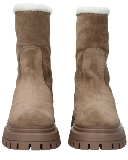 Stuart Weitzman Beige Leather Ankle Boots