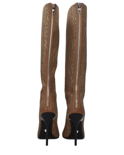 Versace Beige Fabric Boots