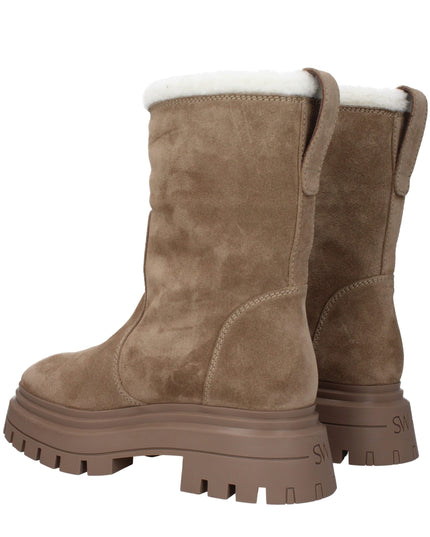 Stuart Weitzman Beige Leather Ankle Boots