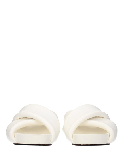 Jil Sander White Leather Slippers
