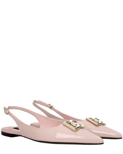 Dolce & Gabbana Pink Leather Ballet Flats