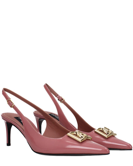 Dolce & Gabbana Pink Leather High Heel Pumps