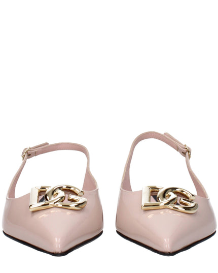 Dolce & Gabbana Pink Leather Ballet Flats