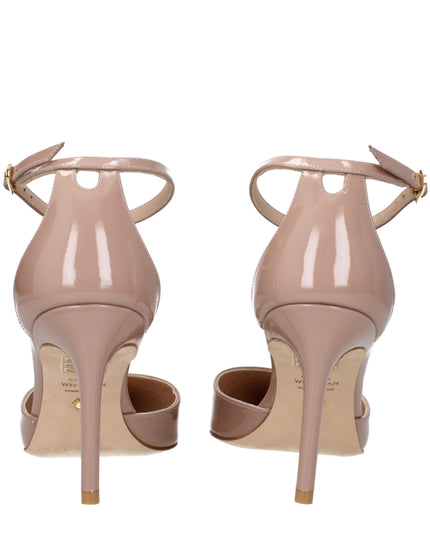Stuart Weitzman Pink Leather Stiletto Heel Sandals