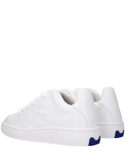 Burberry White Leather Low Top Sneakers