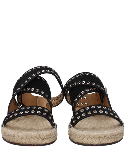 Isabel Marant Black Leather Flat Sandals