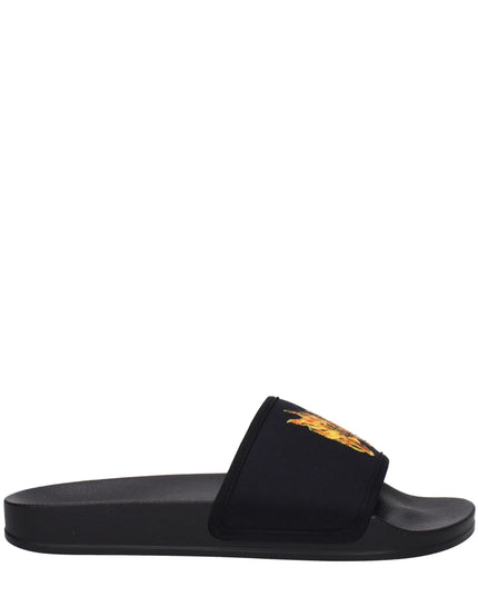 Palm Angels Black Fabric Slippers