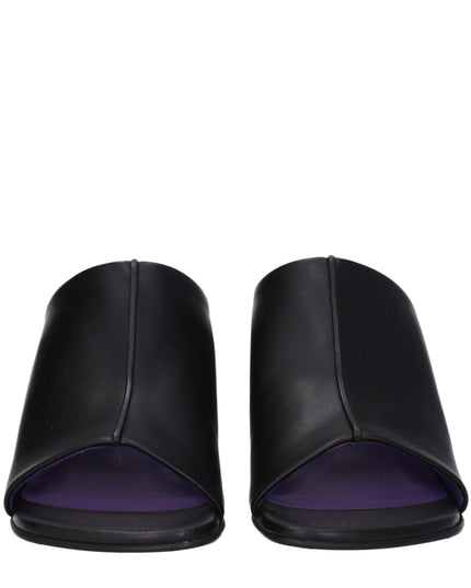 Stella McCartney Black Leather Stiletto Heel Sandals