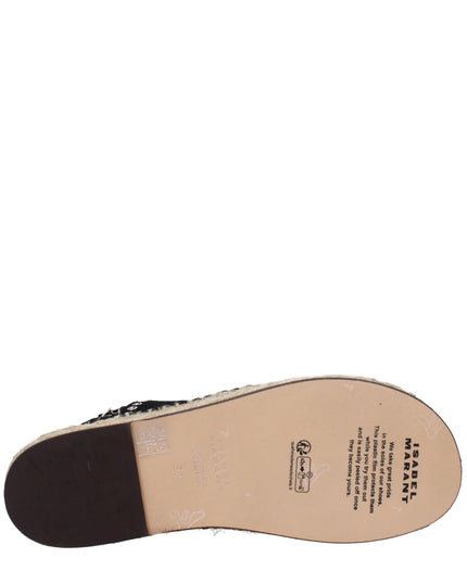 Isabel Marant Black Leather Flat Sandals