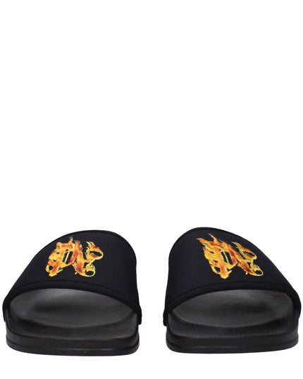 Palm Angels Black Fabric Slippers