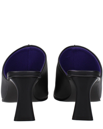 Stella McCartney Black Leather Stiletto Heel Sandals
