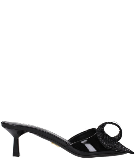 Prada Black Leather Sandals