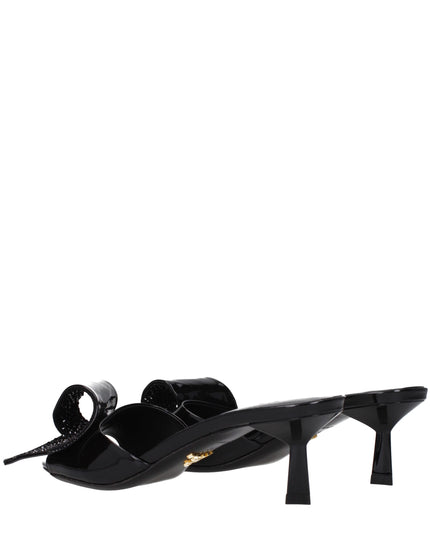 Prada Black Leather Sandals