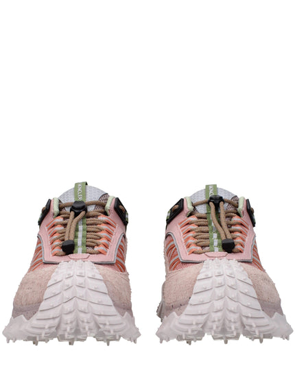 Moncler Pink Leather Athletic Sneakers