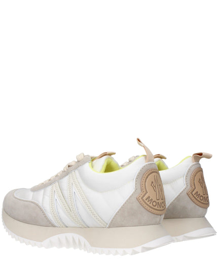 Moncler Beige Fabric Low Top Sneakers