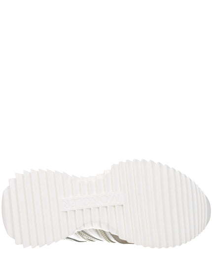 Moncler Beige Fabric Low Top Sneakers